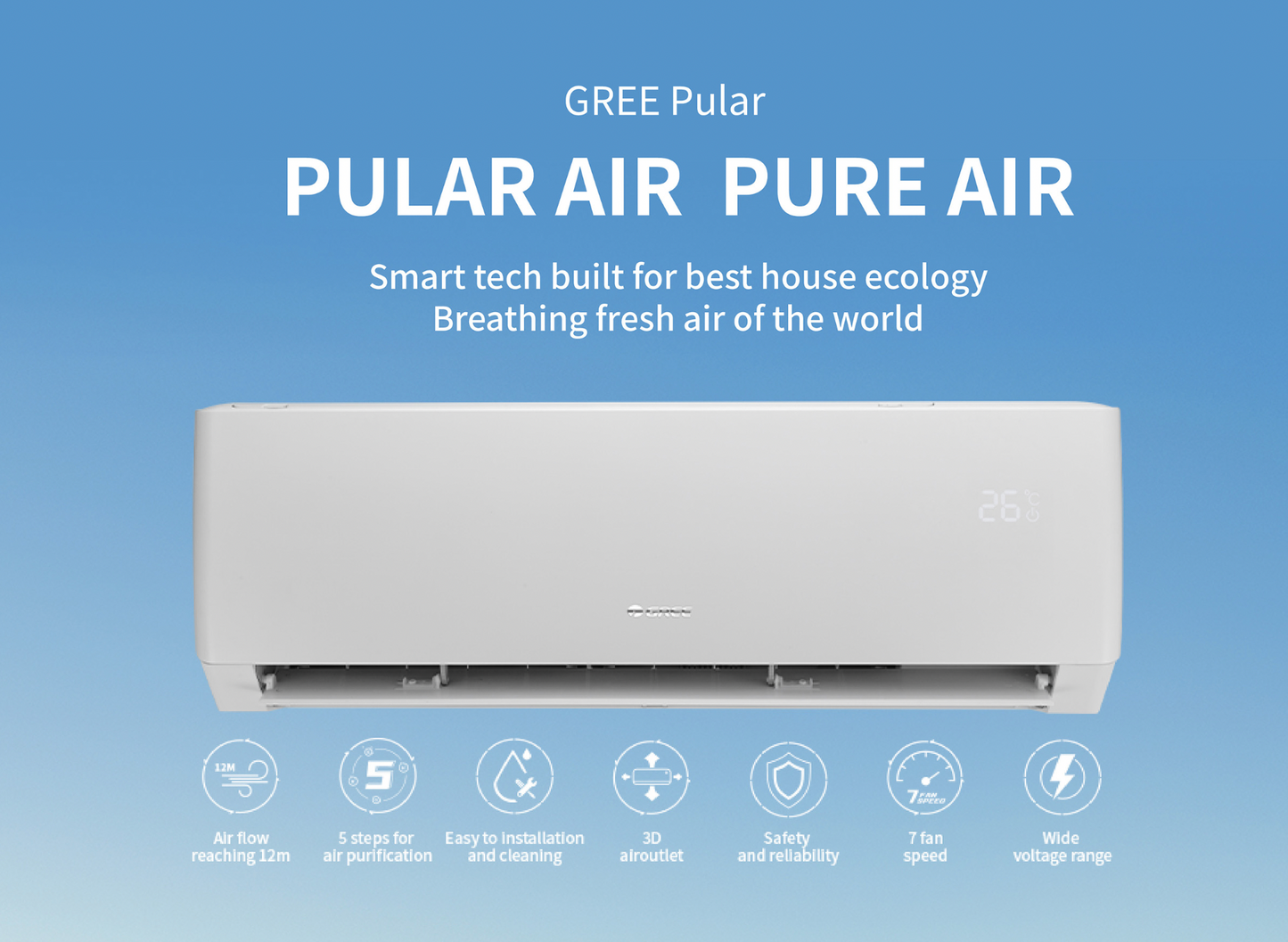 12,000 BTU GREE Pular Mini Split